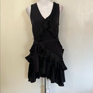 GAP Black Asymmetrical Ruffled Sundress
